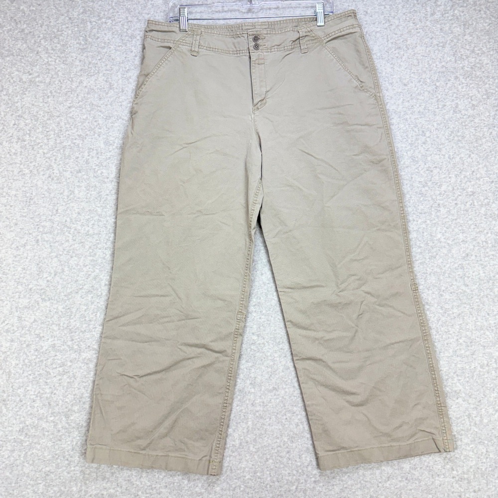 Columbia Cargo Pants Women 16 Short Tan Gorpcore Casual Utility Outdoor Hiking